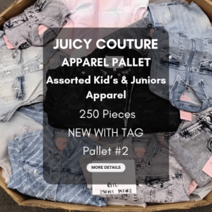 JUICY COUTURE | Kid's & Juniors | Assorted Apparel | Apparel Pallet | NWT | 250 Pieces | Pallet #2