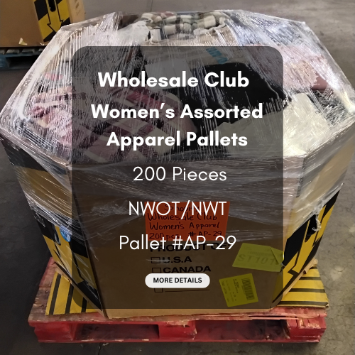 Wholesale Club | Women's Assorted Apparel Pallets | NWT/NWOT | 200 Pieces | Pallet #AP-29